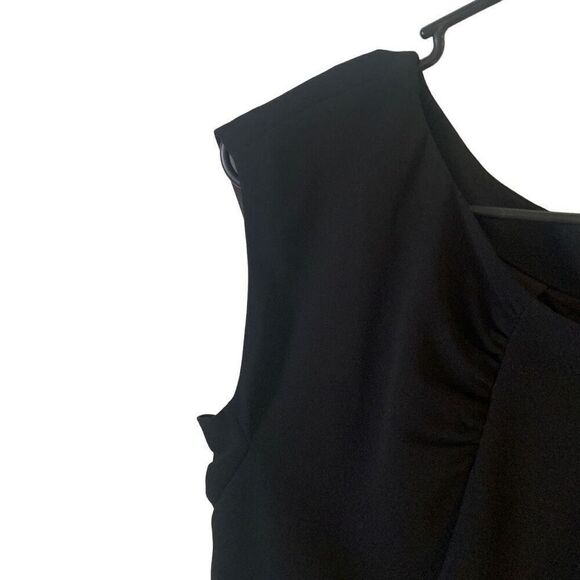 Pre Owned Women’s Tahari Arthur S Levine Cocktail Dinner Dress 12P Classic Black - Picture 6 of 11